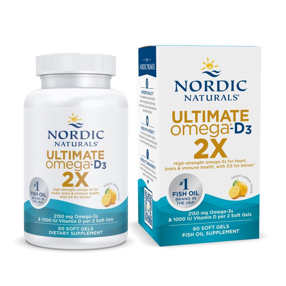 Nordic Naturals Ultimate Omega 2X with Vitamin D3 - 60 Softgels