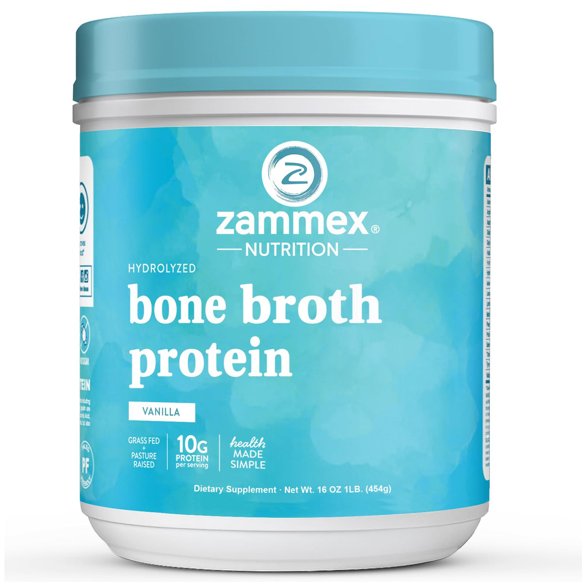 Zammex 100% Grass-Fed Bone Broth Protein Powder