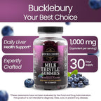 Bucklebury Sugar-Free Milk Thistle Gummies 1000mg - 60 Count - image 2