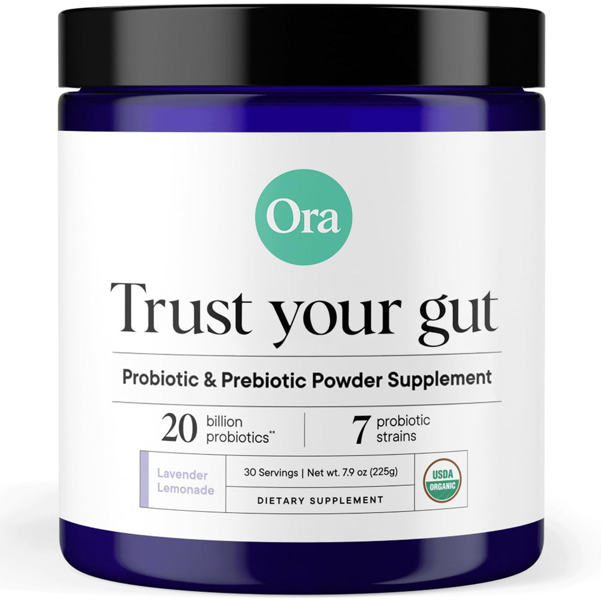 Ora Organic Prebiotic and Probiotic Powder - 20 Billion CFU - 30 Servings