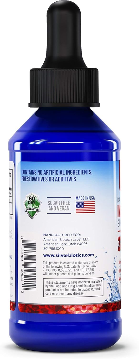 American Biotech Labs Silver Biotics Liquid 30 PPM - 4 fl oz - image 3