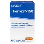 MAJOR Ferrex-150 Polysaccharide-Iron Complex - 100 Capsules