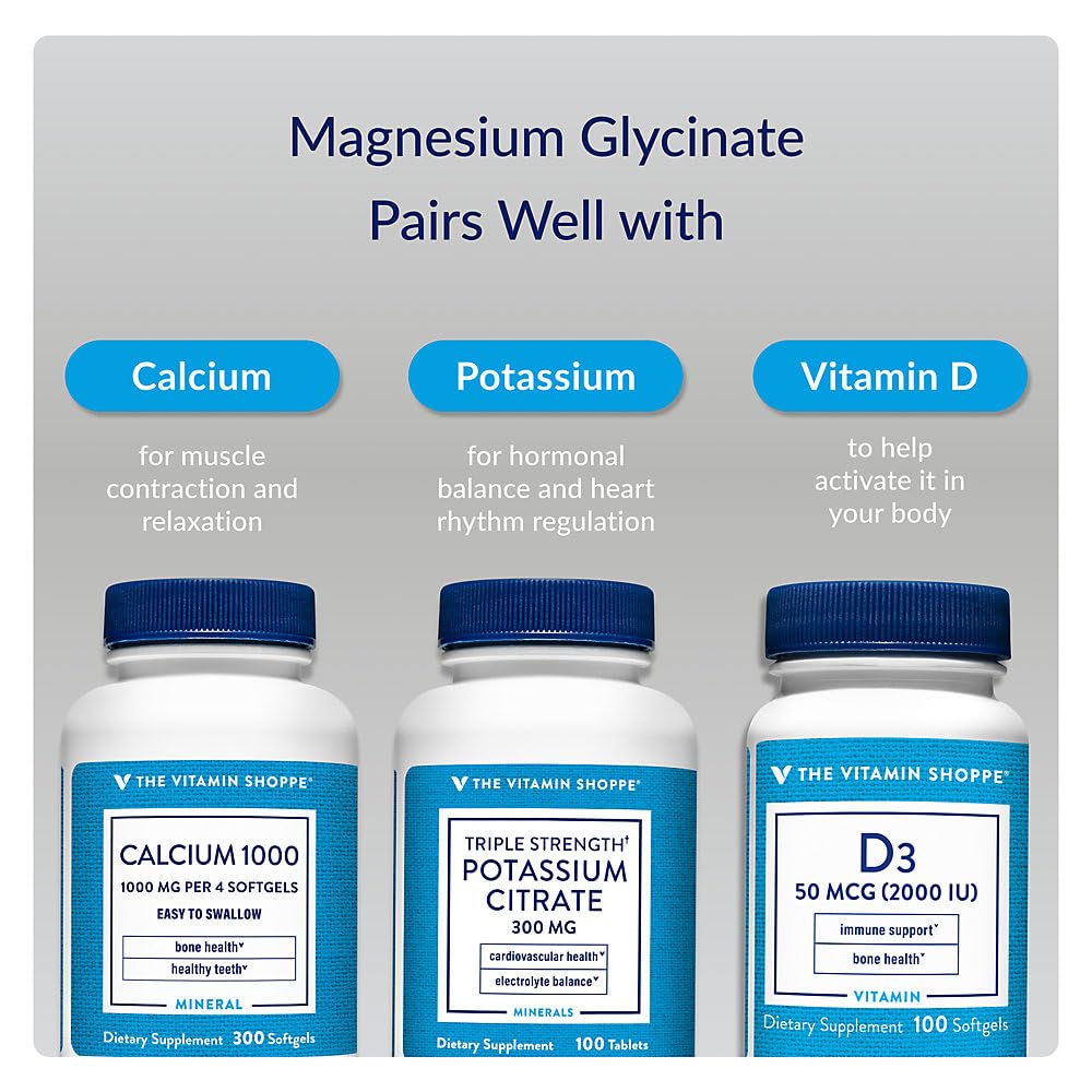 The Vitamin Shoppe Magnesium Glycinate 400 MG - Muscle Relaxation