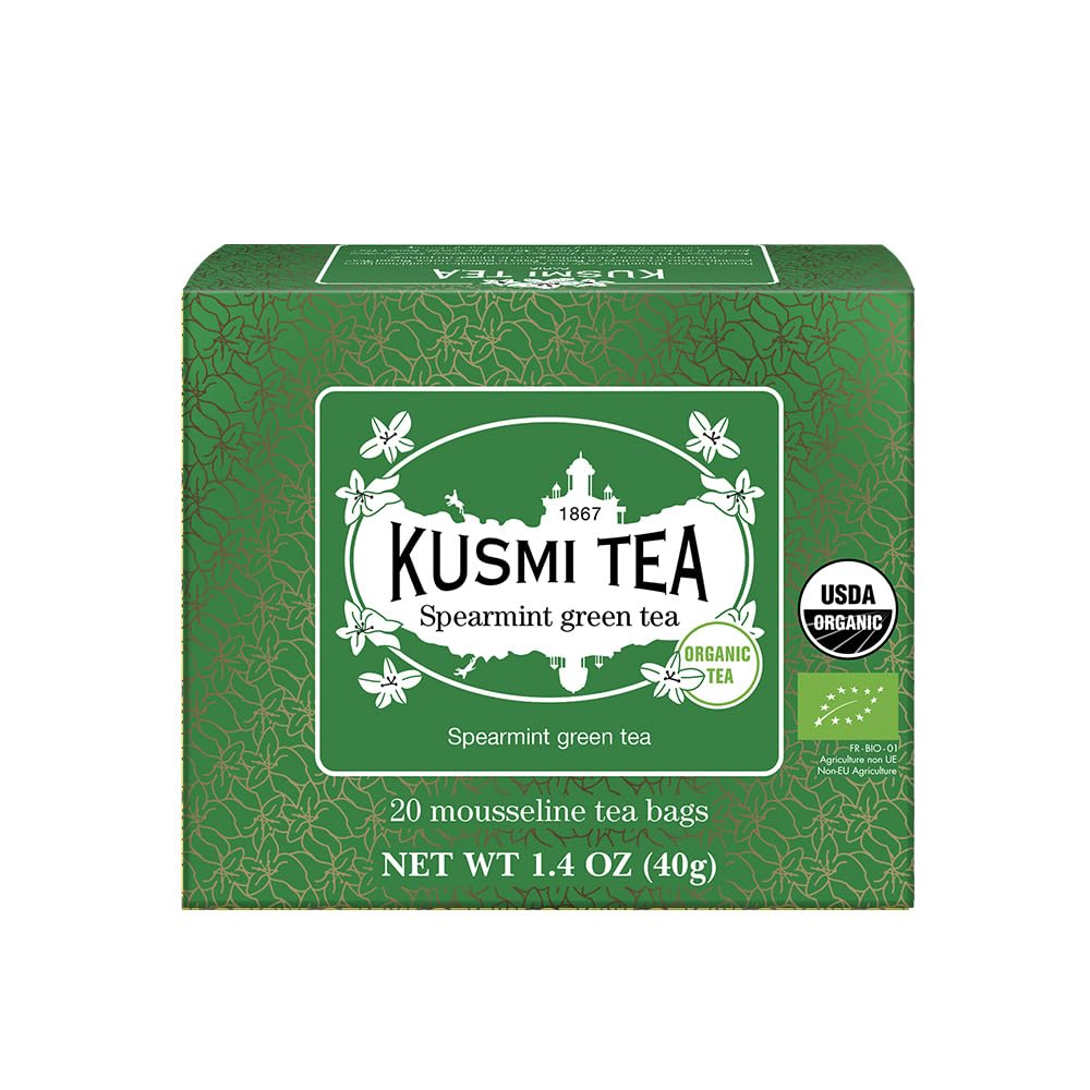 Kusmi Tea Spearmint Green Organic Tea Blend - 20 Tea Bags