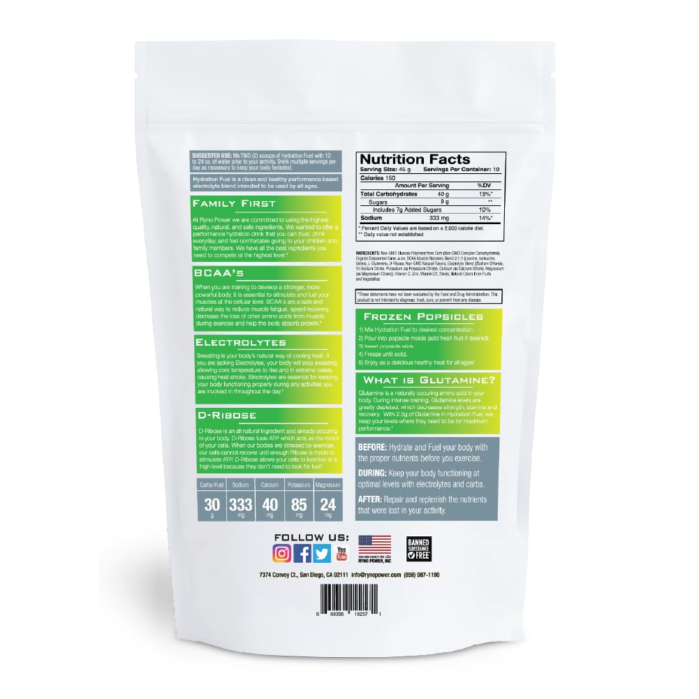Ryno Power Hydration Fuel Electrolyte Drink Mix - 10 Servings - image 2