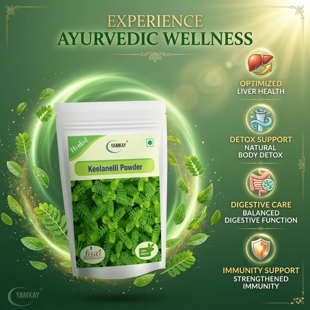 YAMKAY Keelanelli Powder Organic 100% Phyllanthus Niruri - 1500 GM - image 4