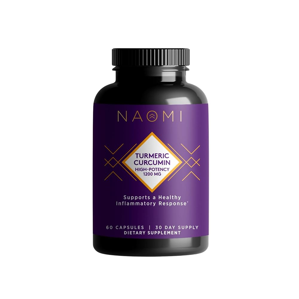 NAOMI Turmeric Curcumin 1200mg High Potency - 60 Capsules