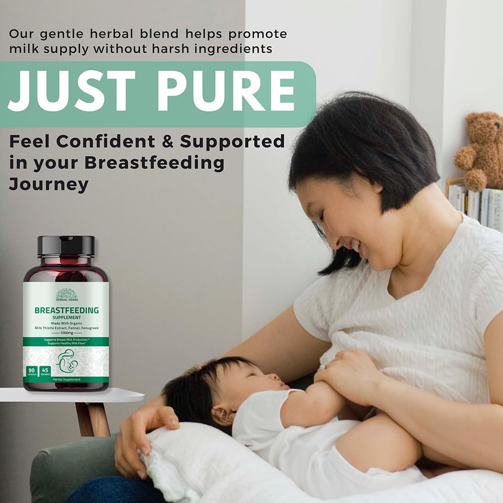 Hebhac Herbs Breastfeeding Supplement Lactation Support - 90 Capsules - image 4