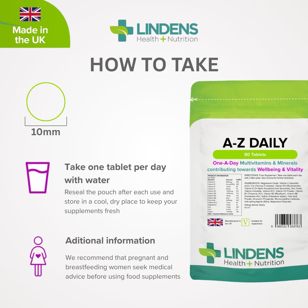 Lindens Multivitamin A-Z Daily Tablets - 90 Tablets - image 4