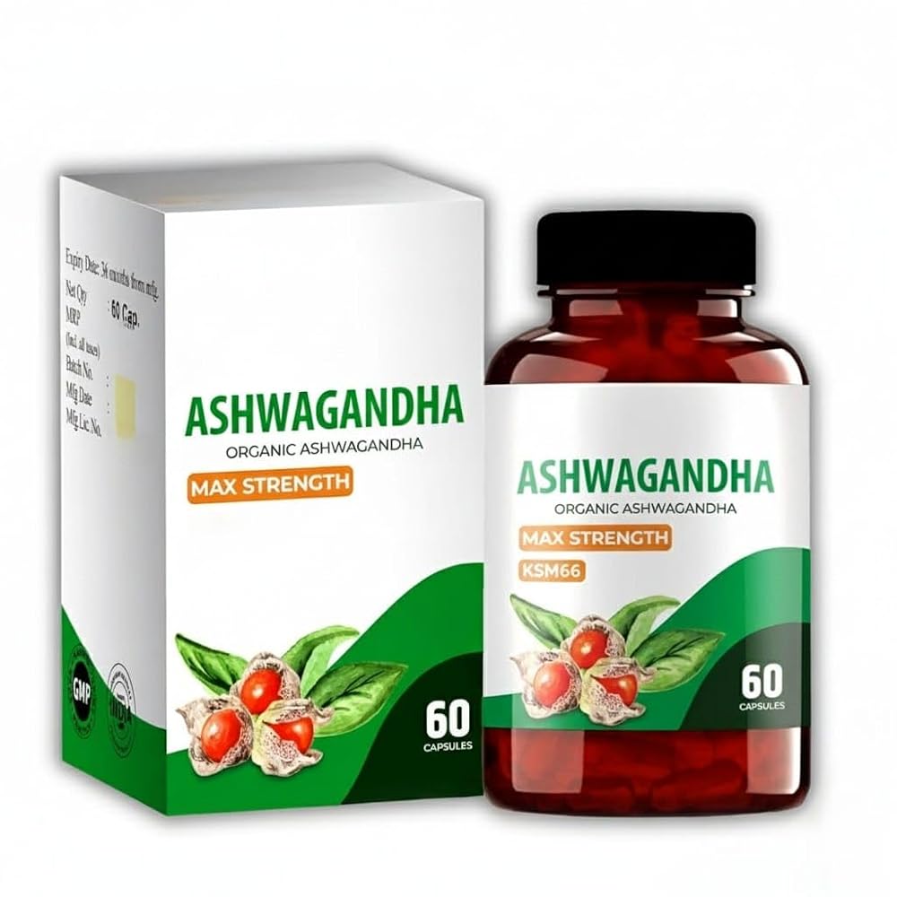 Generic Vedrisi Ashwagandha Capsules KSM-66 for Wellness - 60 Capsules - image 2