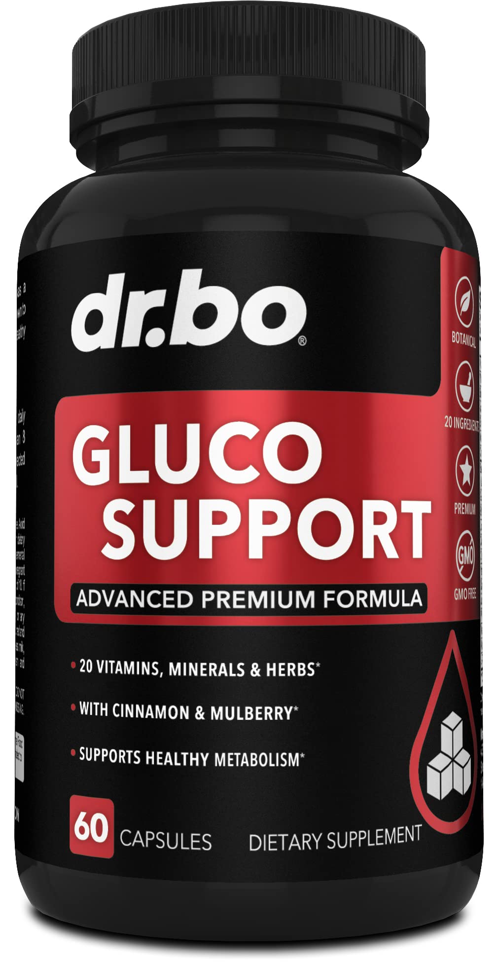 DR. BO Gluco Support Supplement Metabolism Boost - 60 Capsules