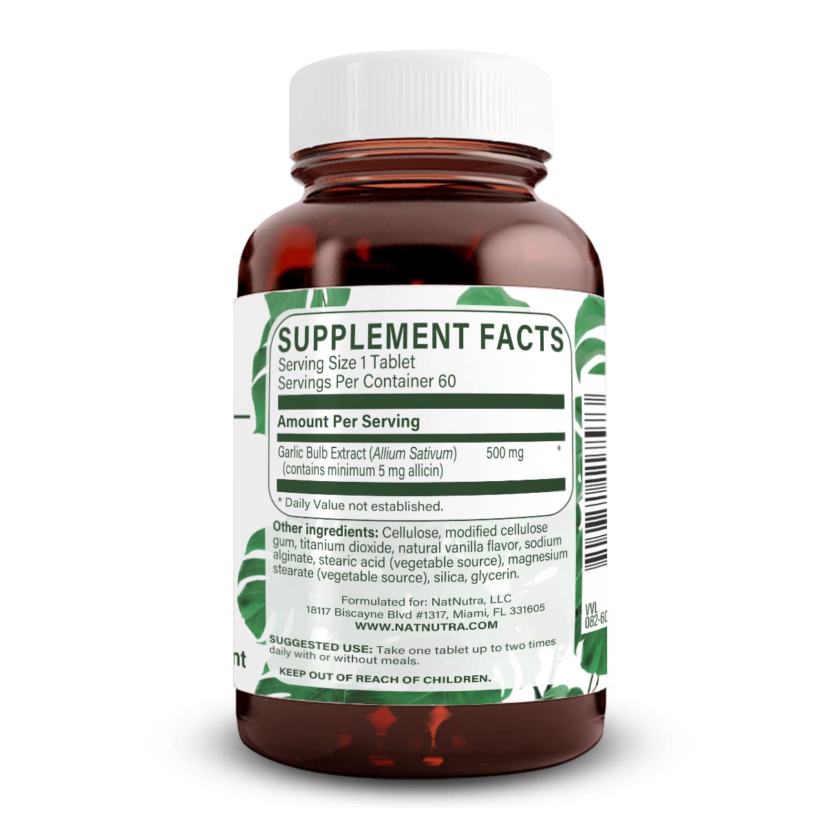 Natural Nutra High Allicin Garlic Supplement 500mg - 60 Tablets - image 2