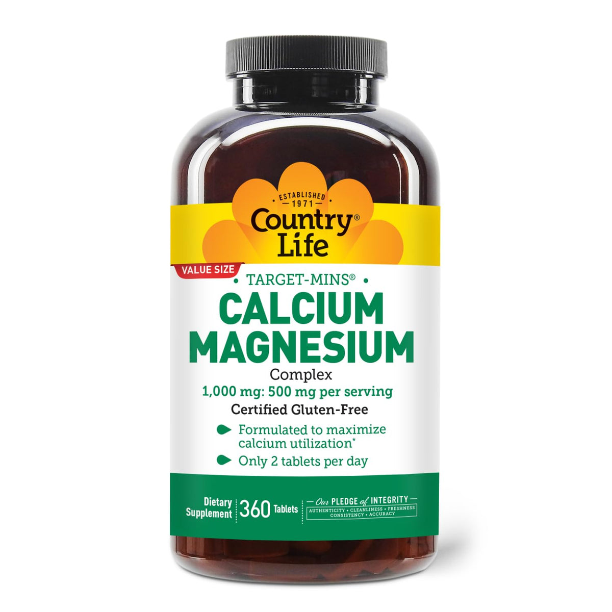 Country Life Target-Mins Calcium Magnesium Complex - 360 Tablets