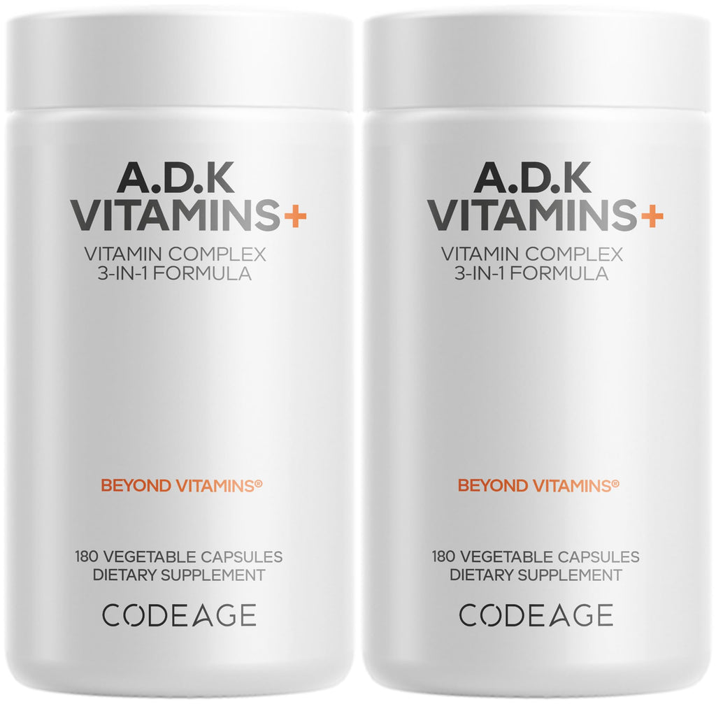 Codeage ADK Vitamins Supplement with Vitamin D3 5000 IU - 360 Capsules