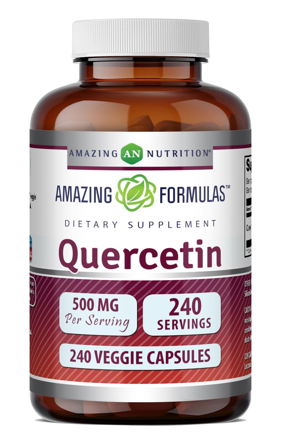 Amazing Formulas Quercetin 500mg Veggie Capsules Supplement