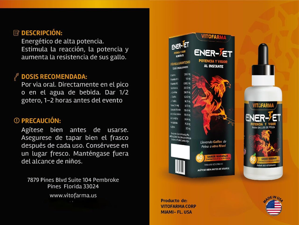 VITOFARMA Ener-Jet Energy Booster for Rooster Multivitamin - 60 ml - image 5