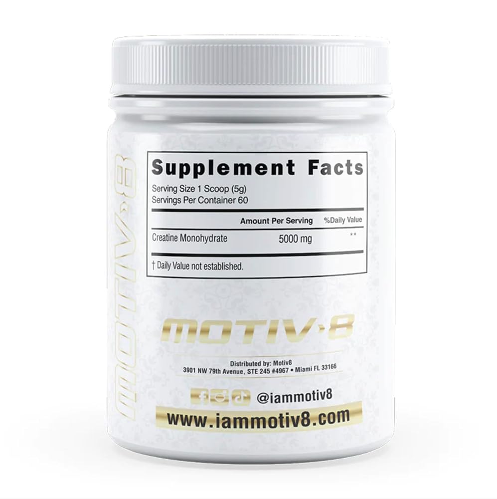 Motiv-8 Performance Pure Creatine Monohydrate Powder - 60 Servings - image 2