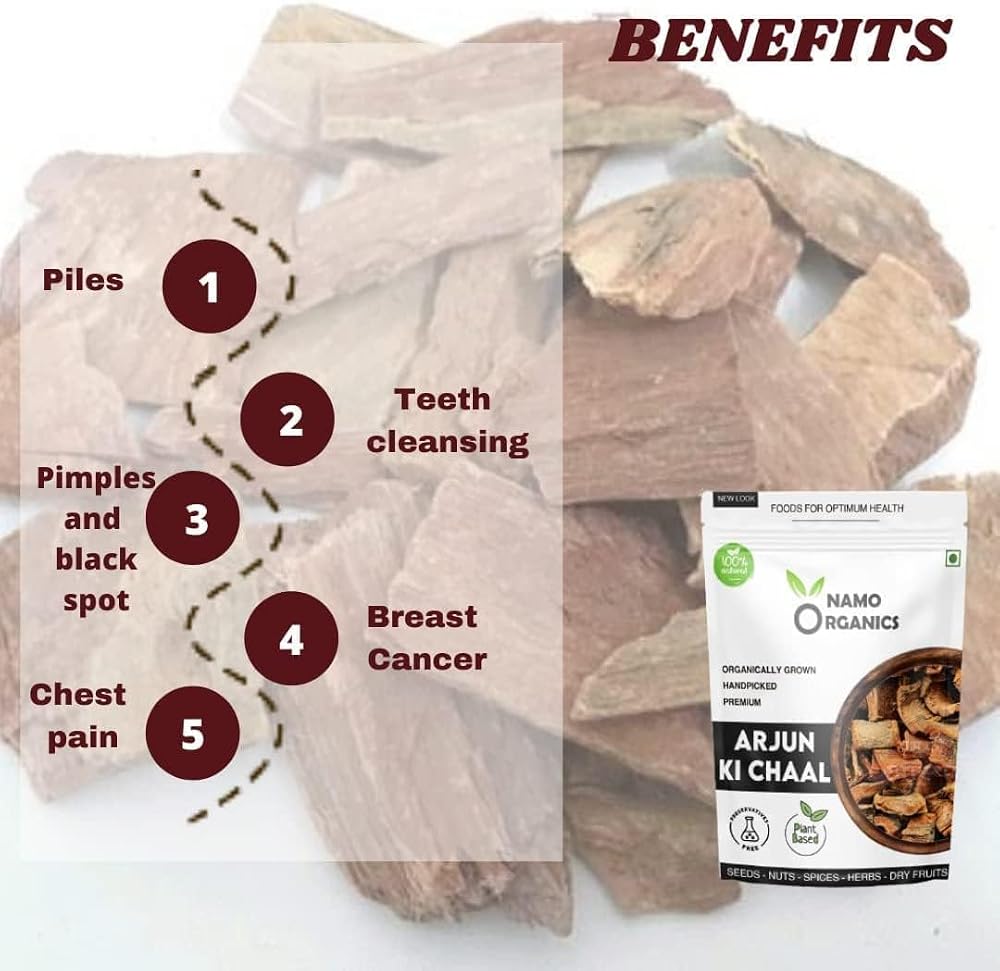 Generic Arjun ki Chaal Terminalia Arjuna Whole Herb - 400g - image 3