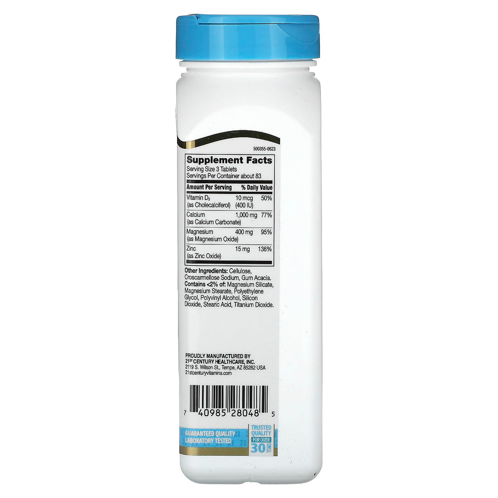 Xllent 21st Century Cal Mag Zinc +D Vitamin - 180 Tablets - image 2