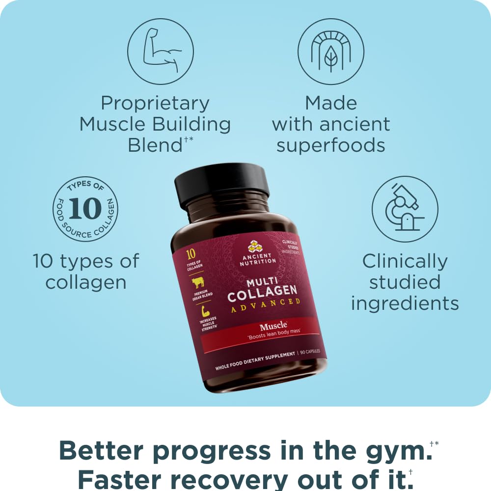 Ancient Nutrition Advanced Multi Collagen Protein Capsules - 90 Count - image 3