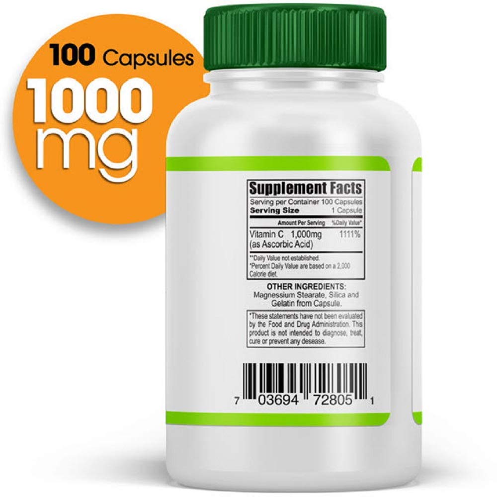 Natural Lab Vitamin C 1000mg Immune Support - 200 Capsules - image 2
