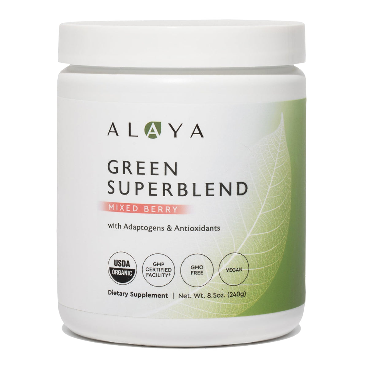 Alaya Naturals Organic Super Greens Powder Mixed Berry - 30 Servings
