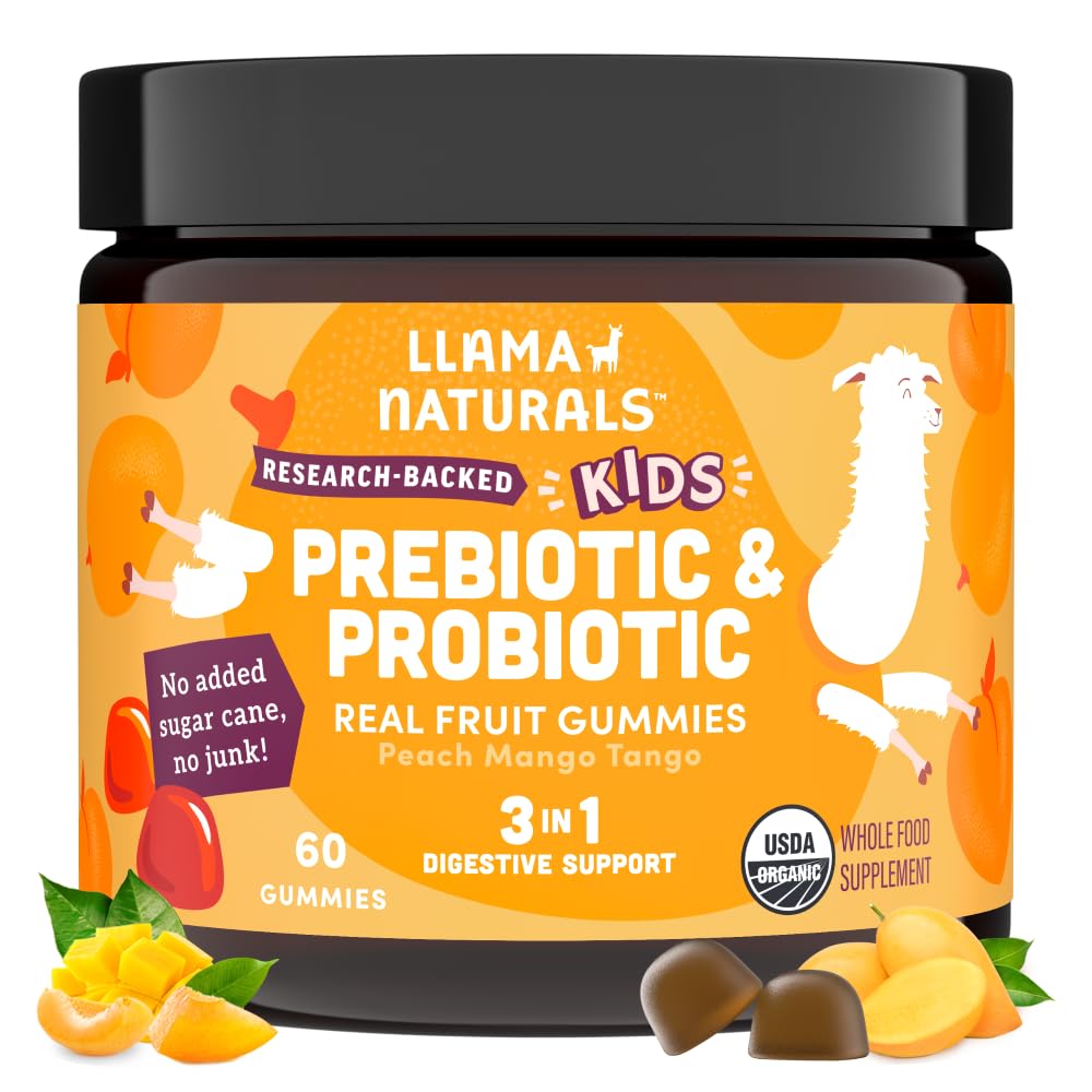Llama Naturals Kids Probiotic with Prebiotic Fiber Gummies - 60 Count