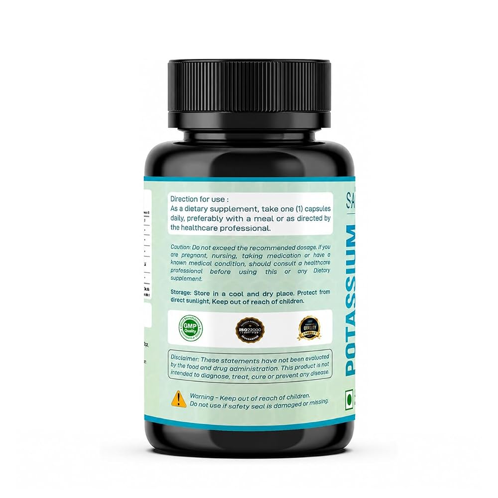 SAIKOU HERBS Potassium Supplement 800 mg High Absorption Potassium