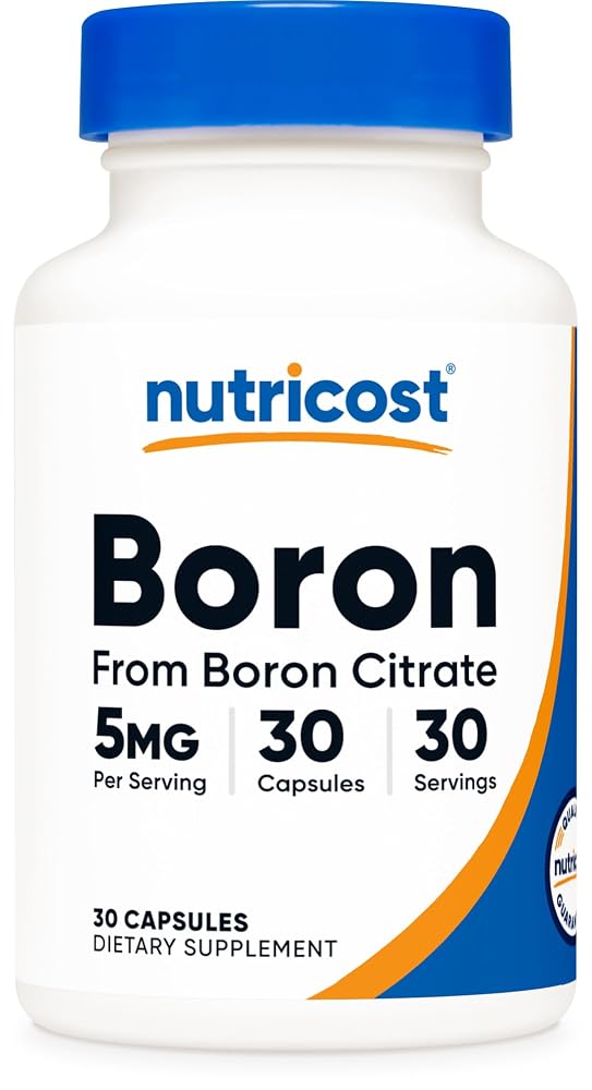 Nutricost Boron 5mg - 30 Vegetarian Capsules