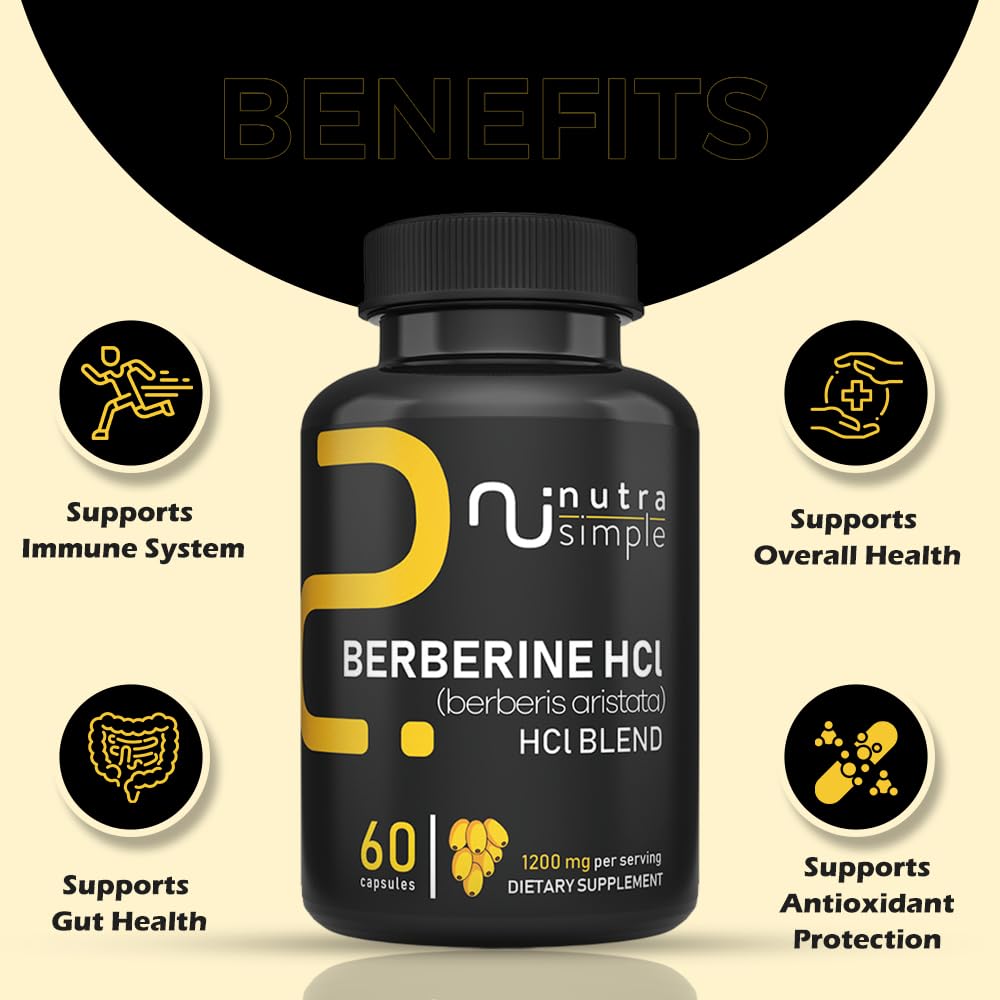 Nutra Simple Berberine HCl 1200mg - 60 Vegan Capsules - image 3