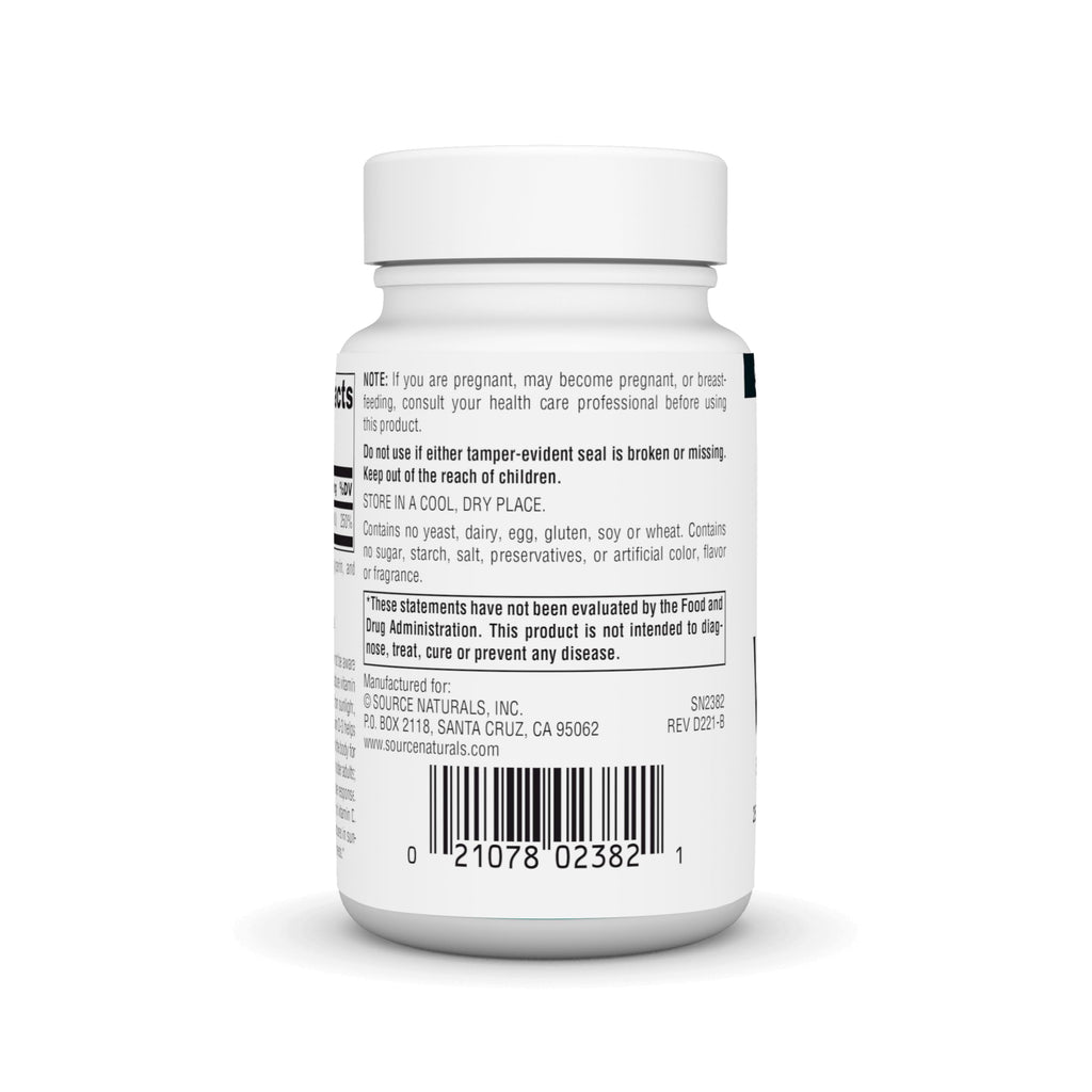 Source Naturals Vitamin D-3 1000 IU - 200 Softgels - image 3