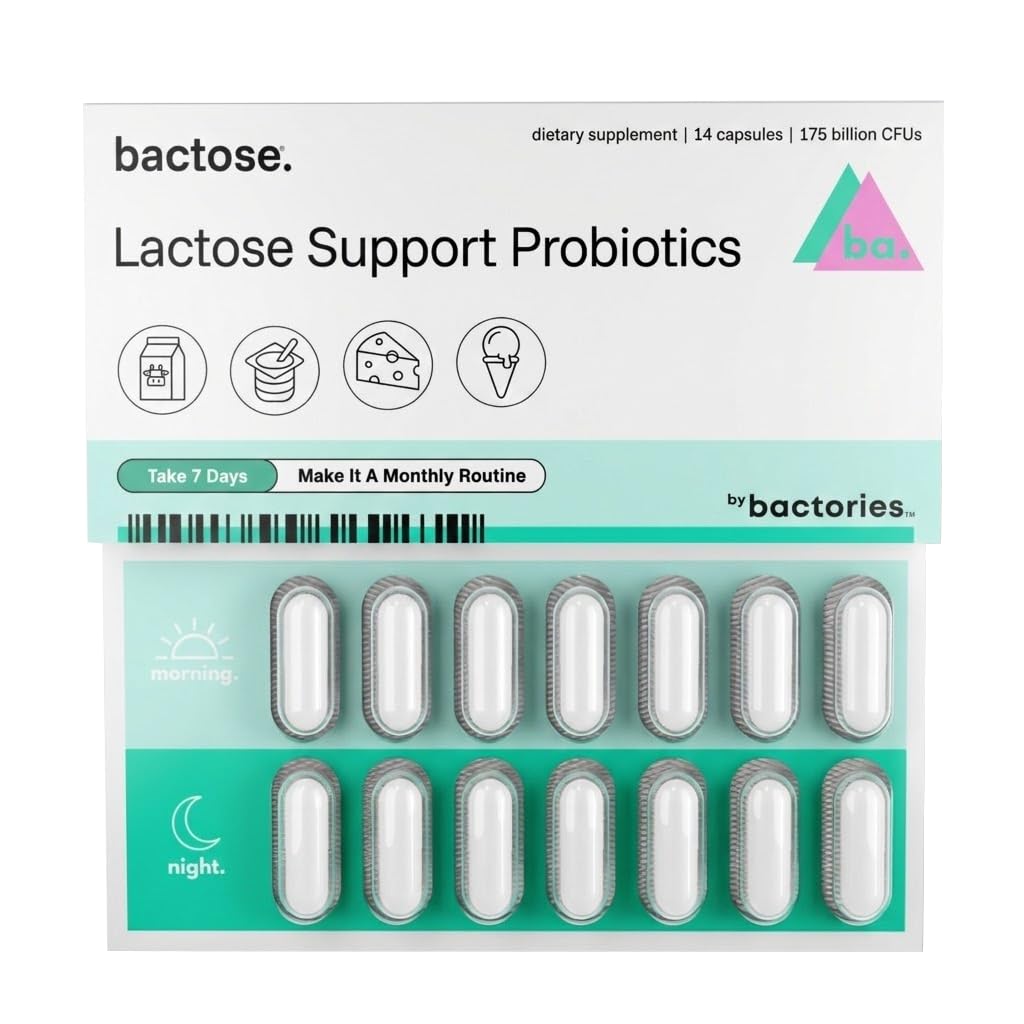 BACTOSE 7-Day Lactose Support Probiotics - 14 Capsules