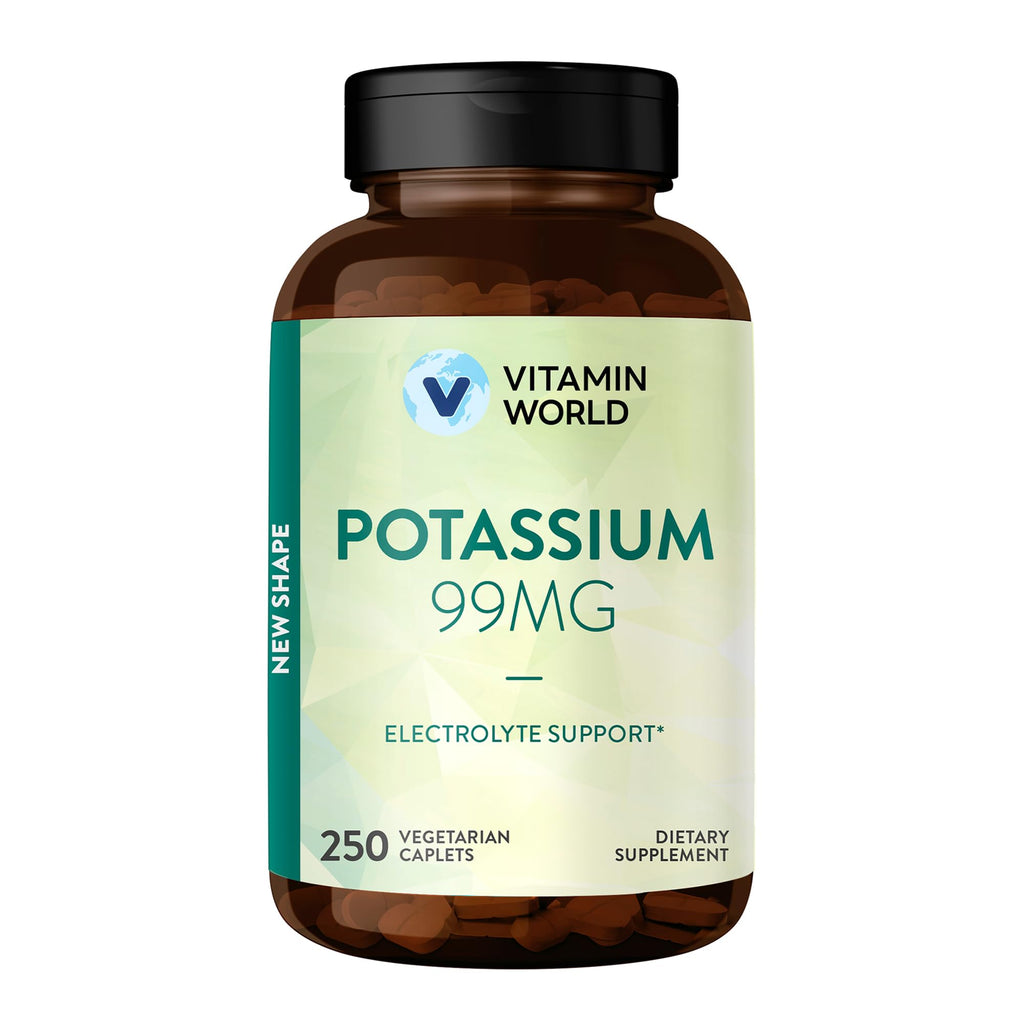 Vitamin World Potassium 99 mg - 250 Vegetarian Caplets