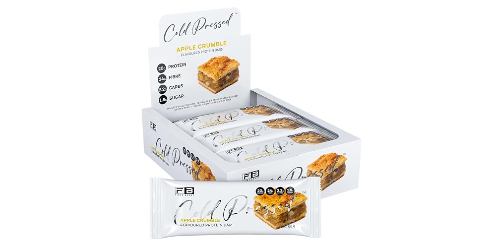 Fibre Boost Cold Pressed Apple Crumble Protein Bar - 12 Count