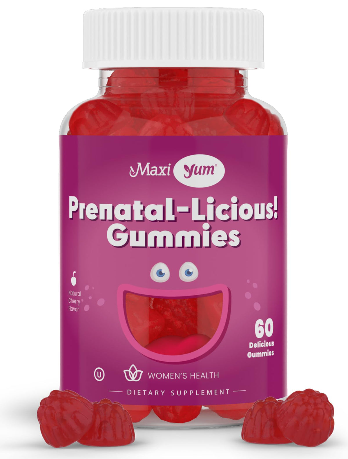 Maxi Health Prenatal Gummies with Folic Acid & Iron - 60 Count