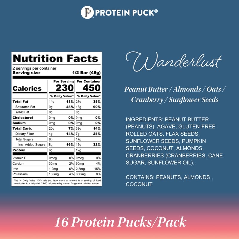 Protein Puck Plant Based Bars 16 Count 3.25 oz Full Size Parent