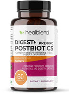 Healblend Digest + Postbiotics Multi-Enzyme Supplement - 60 Vegetarian Capsules