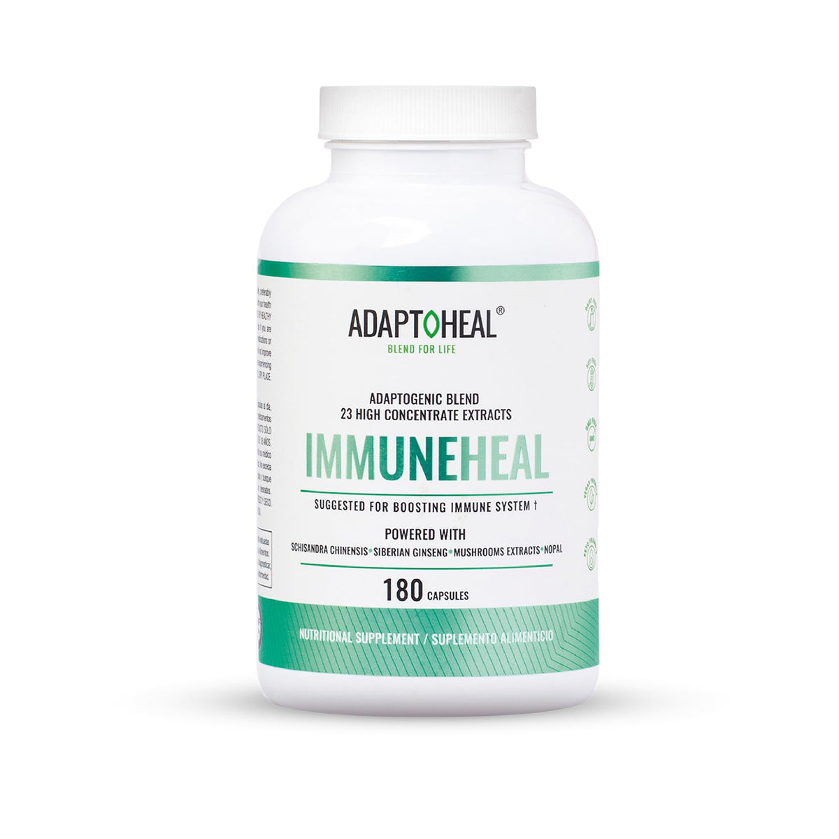ADAPTOHEAL Immunheal Immune System Support with Reishi & Ginseng - 180 Capsules