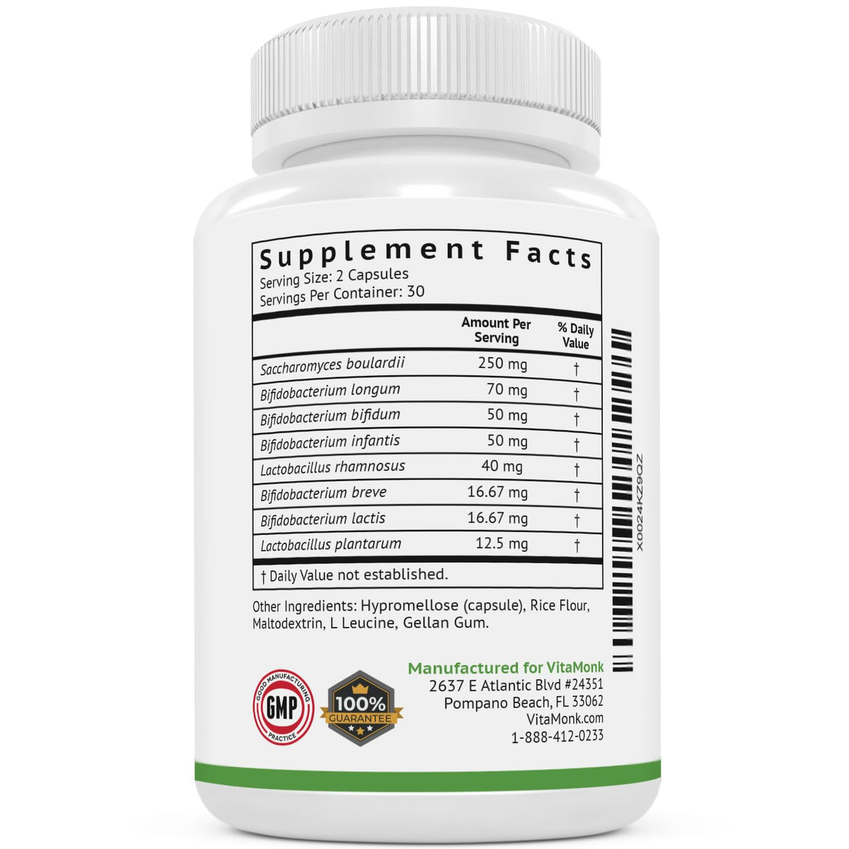 VitaMonk Low Histamine Probiotics for Gut Health - 60 Capsules - image 8