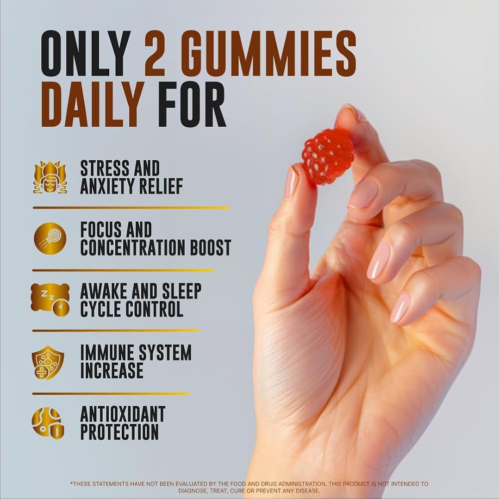 NOBLE NUTRITION Ashwagandha Gummies - Sugar Free & Vegan Ashwagandha - image 4