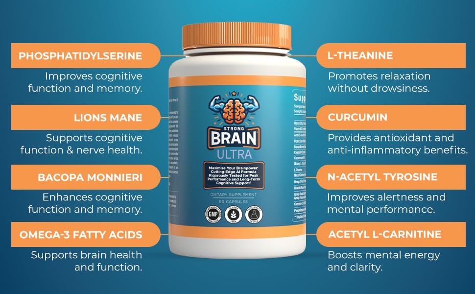Strong Brain Ultra Nootropic for Cognitive Support & Focus - 90 Capsules - image 6