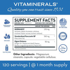 Vitaminerals 61 Normagest Digestion Support - 60 Vegetarian Capsules - image 4