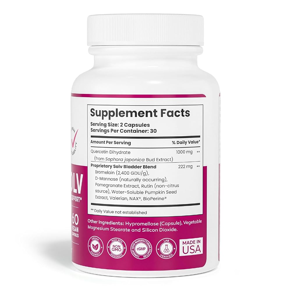SOLV NATURALS CYSTASOLV Bladder & Urinary Support - 60 Vegan Capsules - image 2