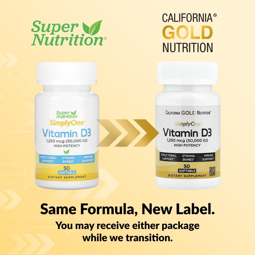 SuperNutrition SimplyOne Vitamin D3 50,000 IU - 50 Day Supply - image 4
