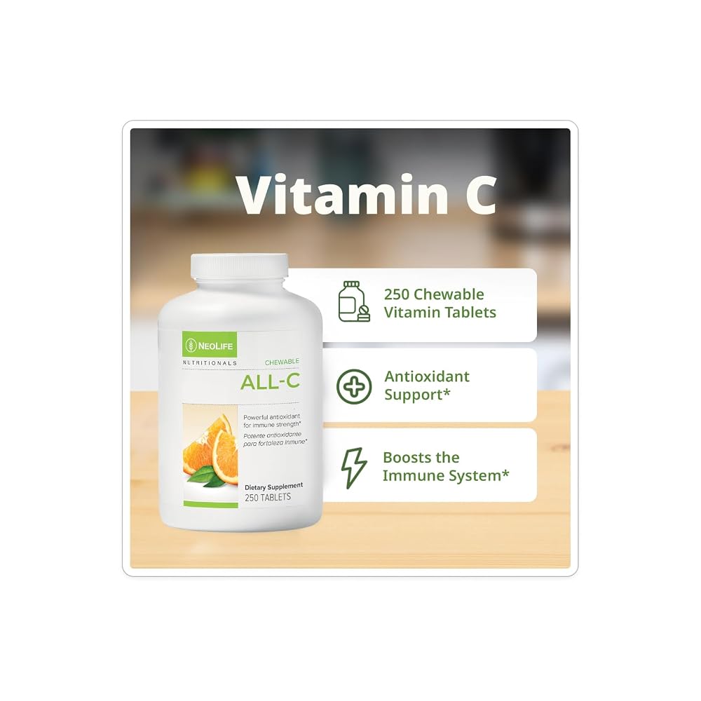 NeoLife All-C Vitamin C Chewable Tablets Orange - 250 Tablets - image 2