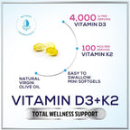 Hello Lovely! Vitamin D with K2 (MK-7) - Vitamin D3 4000IU (125mcg)