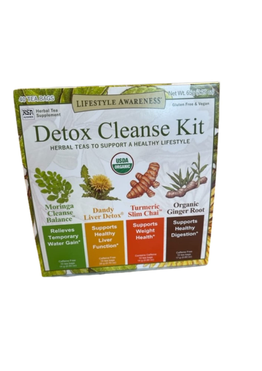 Lifestyle Awareness Detox Cleanse Kit Herbal Tea - 40 Teabags