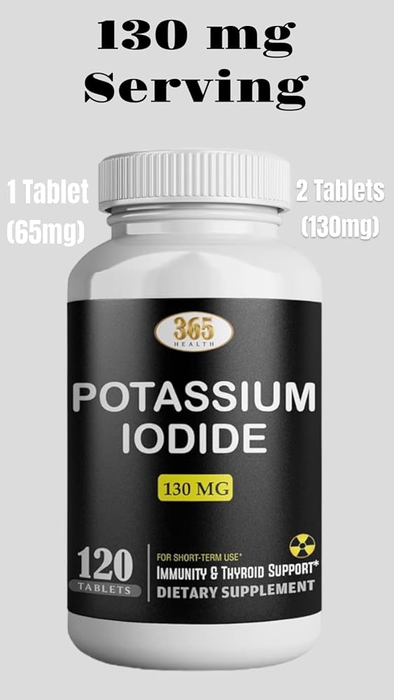 HEALTH LFE Potassium Iodide 130 mg Tablets - 120 Count - image 7