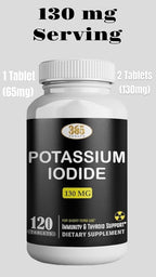 HEALTH LFE Potassium Iodide 130 mg Tablets - 120 Count - image 7