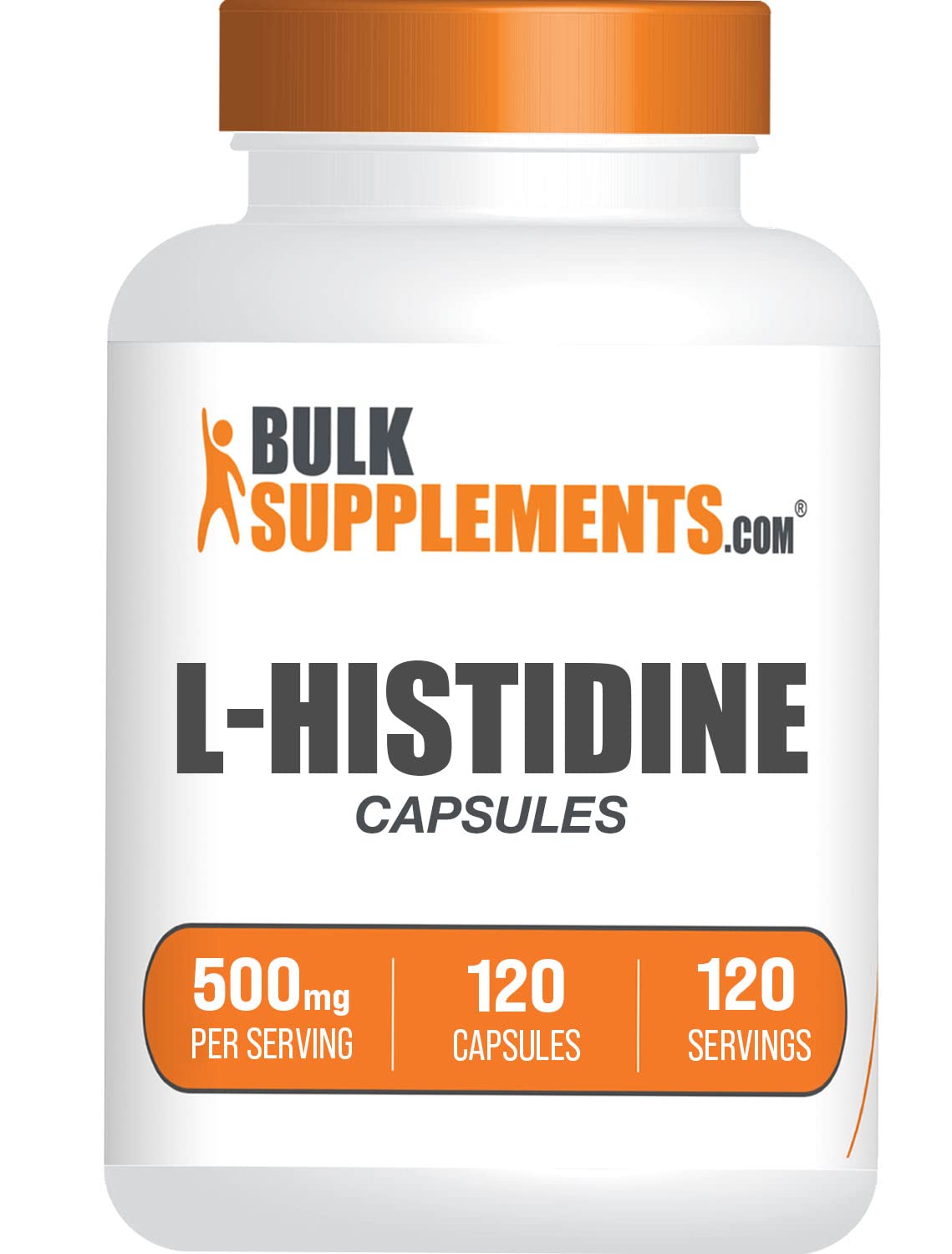 BulkSupplements L-Histidine 500mg - 120 Capsules